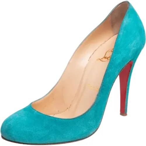 Pre-owned Suede heels , female, Sizes: 4 1/2 UK - Christian Louboutin Pre-owned - Modalova