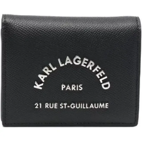 Logo-Plaque Bi-Fold Wallet with Snap-Fit Fastening , female, Sizes: ONE SIZE - Karl Lagerfeld - Modalova