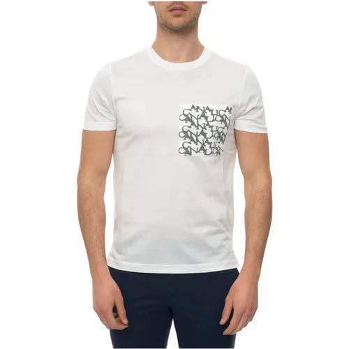 Kurzärmeliges Rundhals-T-Shirt , Herren, Größe: 3XL - Canali - Modalova