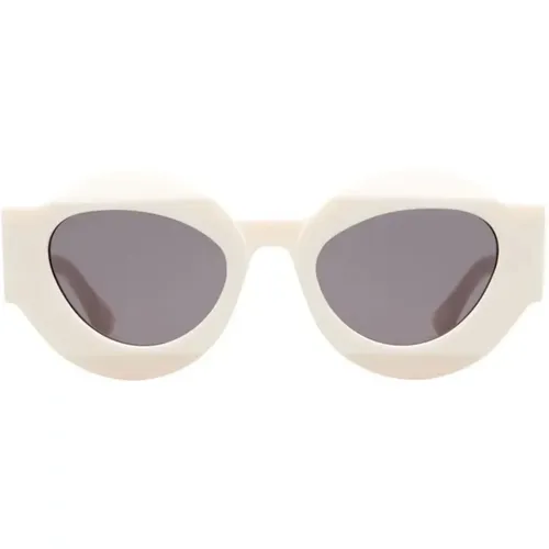 Bold Round Sunglasses - Chalk , female, Sizes: ONE SIZE - Kuboraum - Modalova