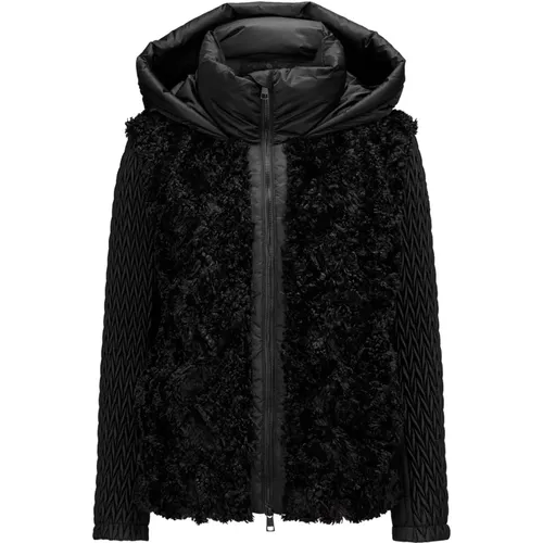 Gepatchte Satin- und Fake-Fur-Jacke , Damen, Größe: M - Milestone - Modalova