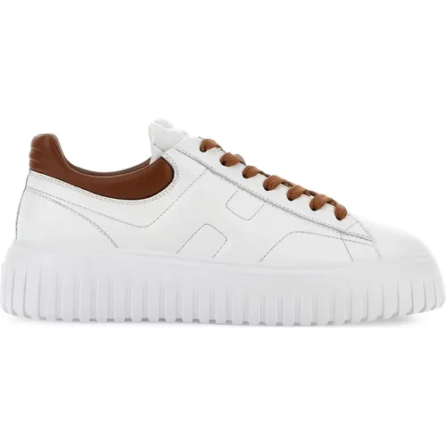 Weiße H-Stripes Sneakers , Herren, Größe: 39 1/2 EU - Hogan - Modalova