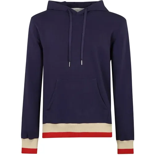 Stilvolles Hoodie mit zweifarbigen Rippbündchen , Herren, Größe: M - Golden Goose - Modalova