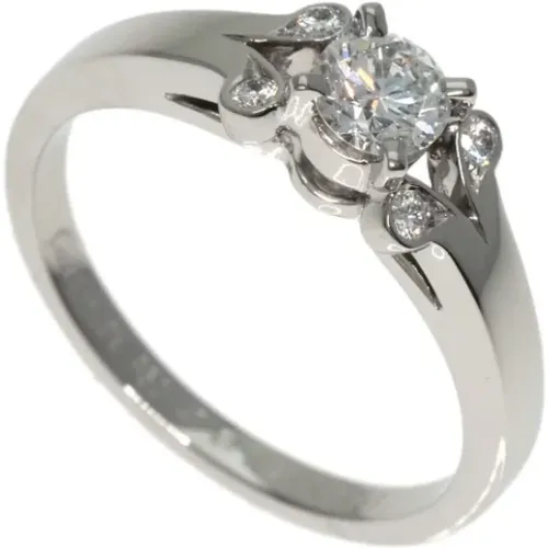Pre-owned Platinum Solitaire Ring , female, Sizes: ONE SIZE - Cartier Vintage - Modalova