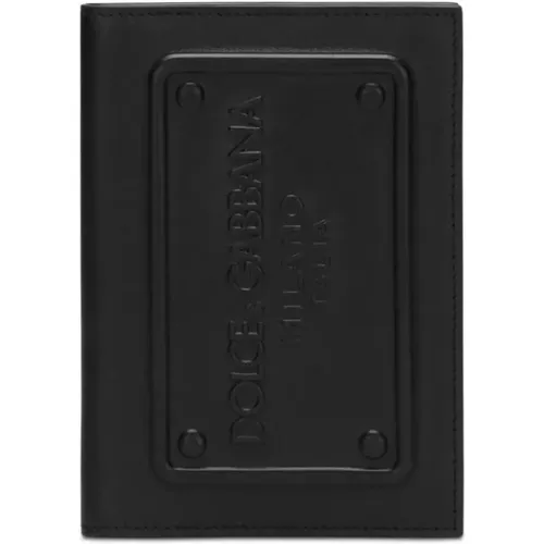 Embossed Plaque Wallet - , male, Sizes: ONE SIZE - Dolce & Gabbana - Modalova