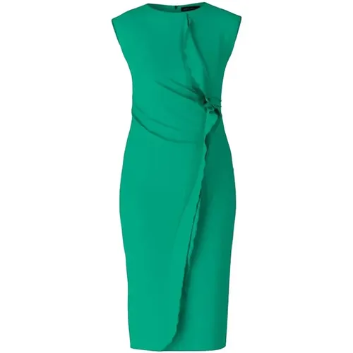 Grünes Wickelkleid mit Raffungsdetail , Damen, Größe: L - Marc Cain - Modalova
