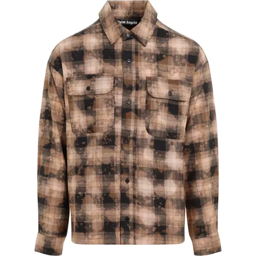 Neutral Shirts Aw24 , male, Sizes: M, L - Palm Angels - Modalova