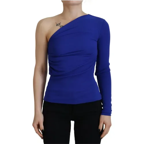 Blaues One-Shoulder-Slim-Fit-Top - Dsquared2 - Modalova