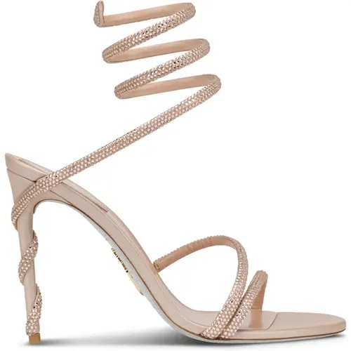 Nude Strappy Sandals , female, Sizes: 4 UK, 5 1/2 UK, 8 UK, 3 UK, 6 1/2 UK, 4 1/2 UK - René Caovilla - Modalova