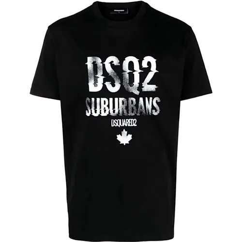 Casual Cotton Tee Shirt , male, Sizes: S, M - Dsquared2 - Modalova