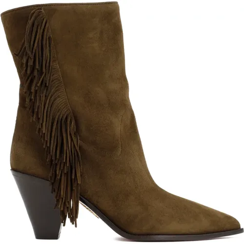 Marfa 70 Boots in Moss , female, Sizes: 7 UK - Aquazzura - Modalova