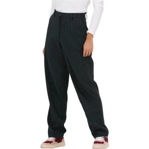 Tapered Wool Pant in Anthrazit - Selected Femme - Modalova