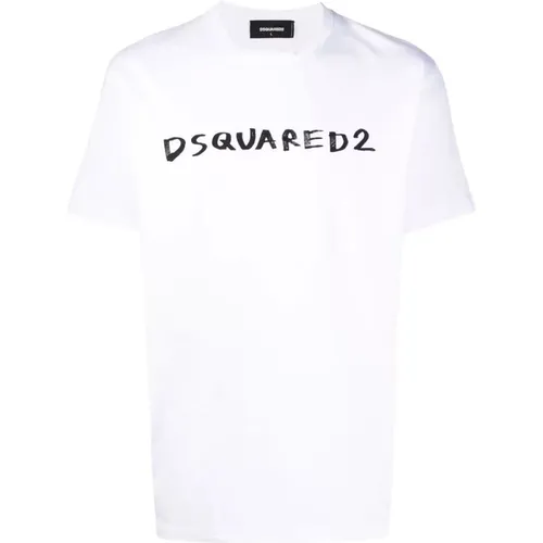 Short Sleeve Logo Print T-Shirt , male, Sizes: 2XL - Dsquared2 - Modalova