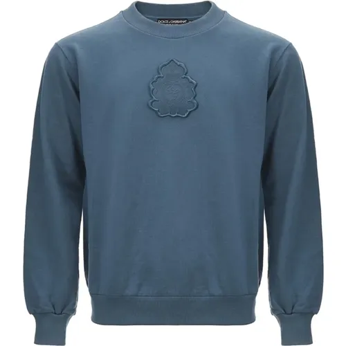 Logo Baumwoll-Sweatshirt , Herren, Größe: XL - Dolce & Gabbana - Modalova