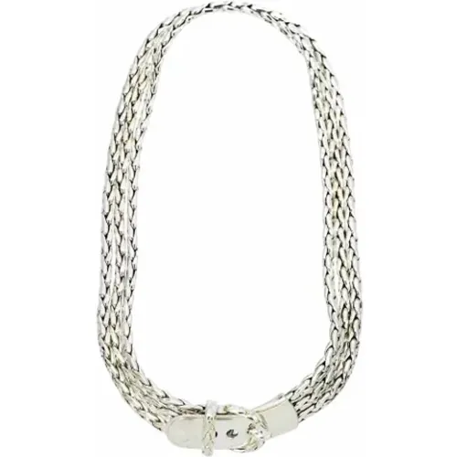 Pre-owned Silver Silver Hermes Necklace , female, Sizes: ONE SIZE - Hermès Vintage - Modalova