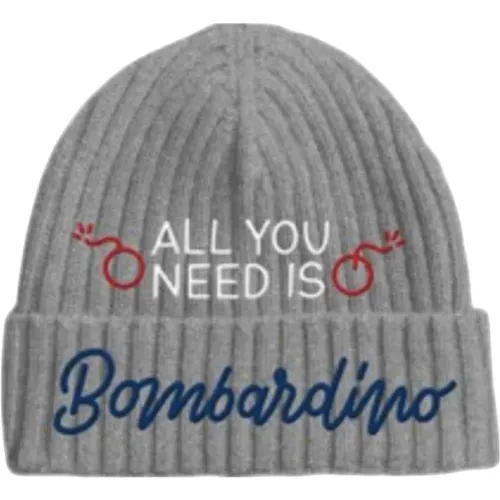 Wool Beanie Bombardino Style , male, Sizes: ONE SIZE - MC2 Saint Barth - Modalova