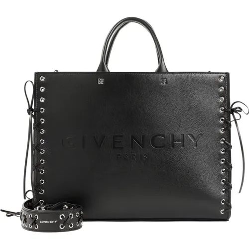 Leather Shopper Bag , female, Sizes: ONE SIZE - Givenchy - Modalova
