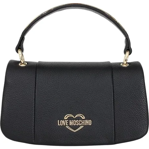 Grain Leather and PU Bag , female, Sizes: ONE SIZE - Love Moschino - Modalova