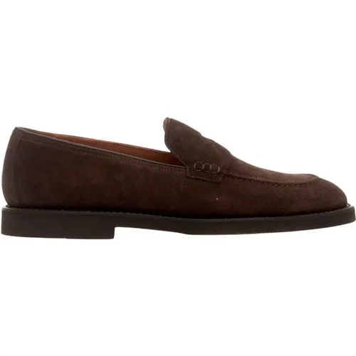Braune Wildleder Loafer Schuhe , Herren, Größe: 39 EU - Doucal's - Modalova