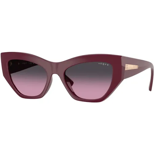 Cherry Sunglasses with Gray Lenses , female, Sizes: 53 MM - Vogue - Modalova