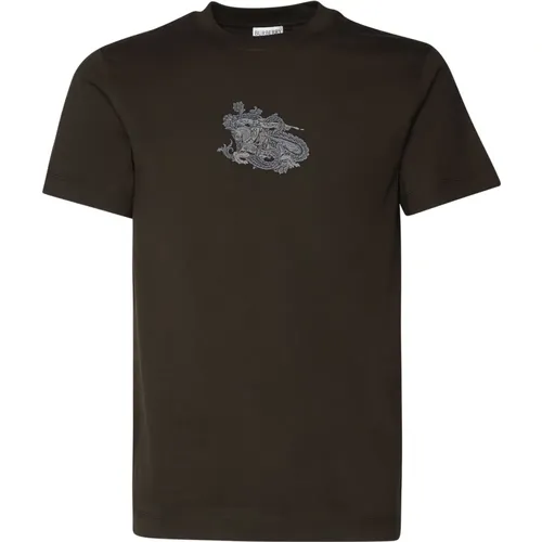 Baumwoll-T-Shirt mit Knight-Logo - Burberry - Modalova