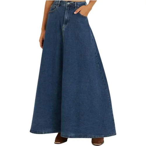 Denim cape skirt , female, Sizes: M - Alma en Pena - Modalova