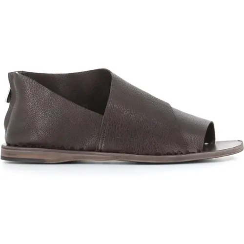Leather Sandals with Zip Closure , female, Sizes: 4 1/2 UK, 6 UK, 4 UK - Officine Creative - Modalova