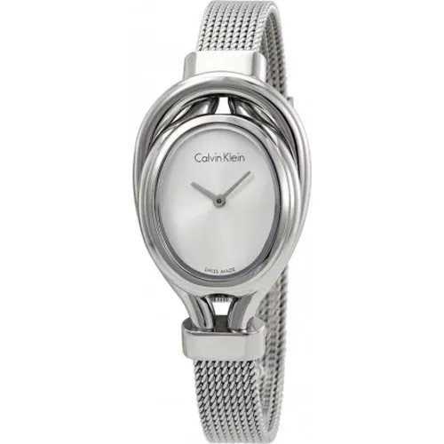Women`s Silver Quartz Watch , female, Sizes: ONE SIZE - Calvin Klein - Modalova