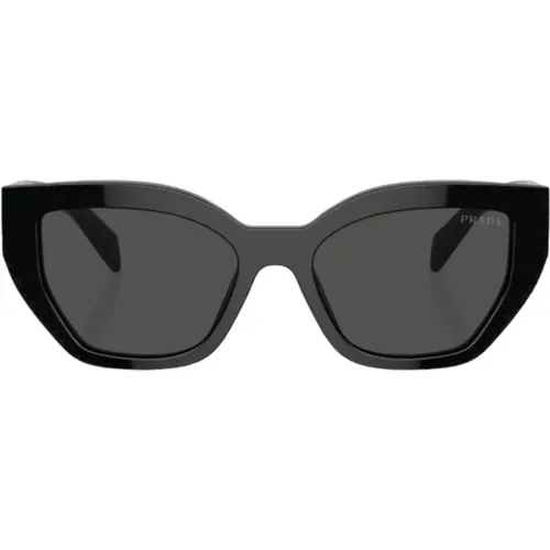 Cat-Eye Sonnenbrille in glänzendem Schwarz - Prada - Modalova