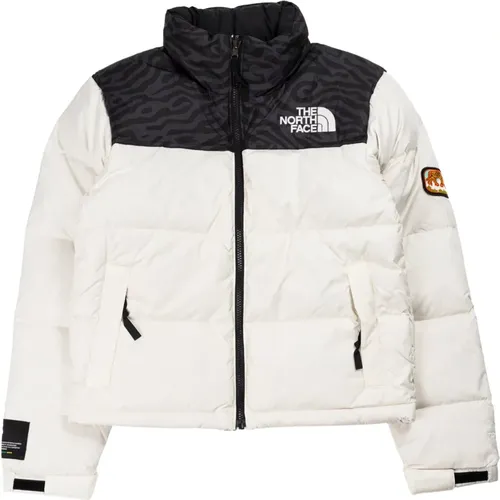 Retro Nuptse Jacke in Weiß , Herren, Größe: M - The North Face - Modalova