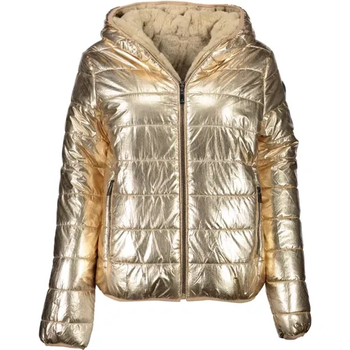 Gold Nylon Jackets & Coat , Damen, Größe: XL - U.S. Polo Assn. - Modalova