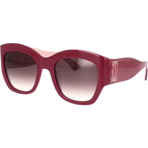 Elegant Oversized Sunglasses , female, Sizes: 52 MM - Cartier - Modalova