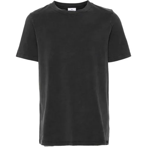 Graues Baumwoll-T-Shirt mit Besticktem Logo , Herren, Größe: M - Courrèges - Modalova