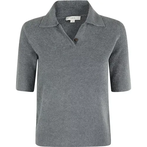 Boucle Polo Shirt , Damen, Größe: S - Vince - Modalova