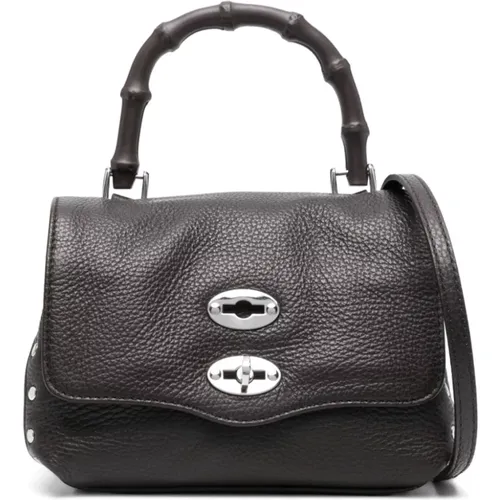 Leather Handbag with Twist-Lock , female, Sizes: ONE SIZE - Zanellato - Modalova