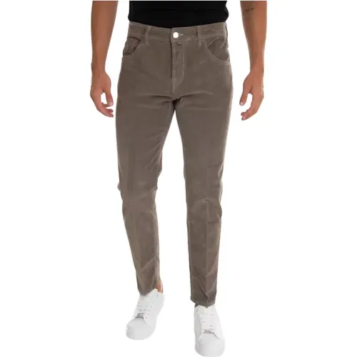 Velvet Narrow Rib 5-Pocket Trousers , male, Sizes: W34, W36 - Jacob Cohën - Modalova