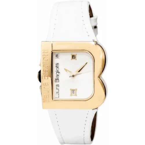 Goldene Damen Quarzuhr Lederarmband - Laura Biagiotti - Modalova