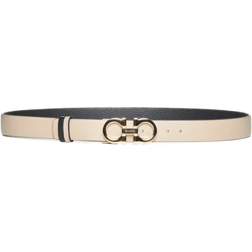 Reversible Leather Belt with Gancini Buckle , female, Sizes: 90 CM, 85 CM, 80 CM - Salvatore Ferragamo - Modalova