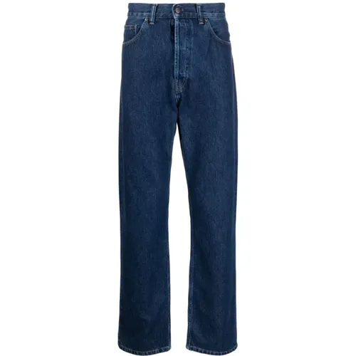 Blaue Denim Jeans mit Logo Patch , Herren, Größe: W28 - Carhartt WIP - Modalova