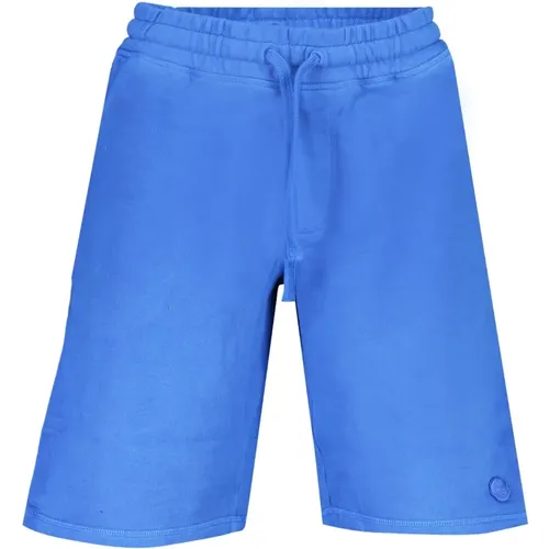 Blaue Sportliche Baumwollshorts mit Druck - North Sails - Modalova