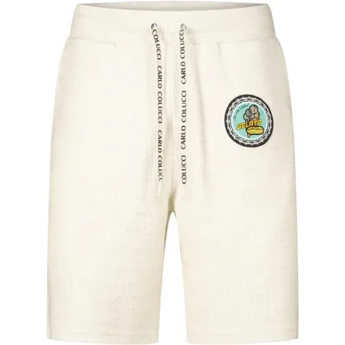 Strukturierte Bermuda-Shorts , Herren, Größe: M - carlo colucci - Modalova