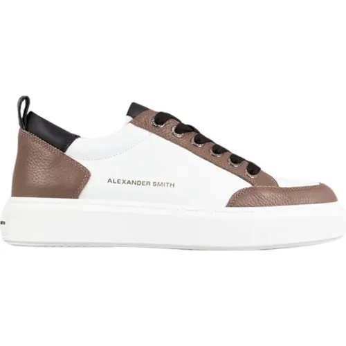 Luxuriöse Bond Street Weiße Sneakers , Herren, Größe: 42 EU - Alexander Smith - Modalova