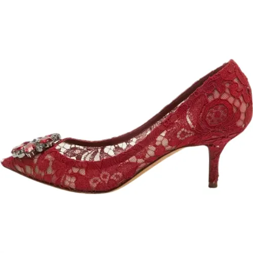Pre-owned Lace heels , female, Sizes: 5 1/2 UK - Dolce & Gabbana Pre-owned - Modalova