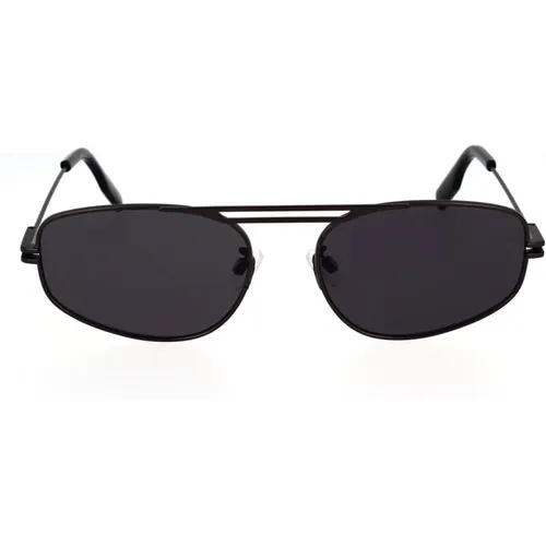 Geometric Metal Sunglasses , unisex, Sizes: 57 MM - alexander mcqueen - Modalova