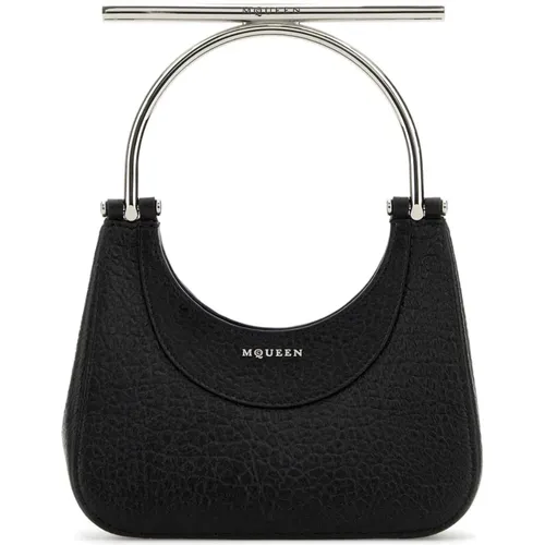 Mini Cross-Bar Schwarze Lederhandtasche - alexander mcqueen - Modalova