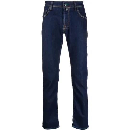 Indigo Straight-Leg Jeans , Herren, Größe: W32 - Jacob Cohën - Modalova