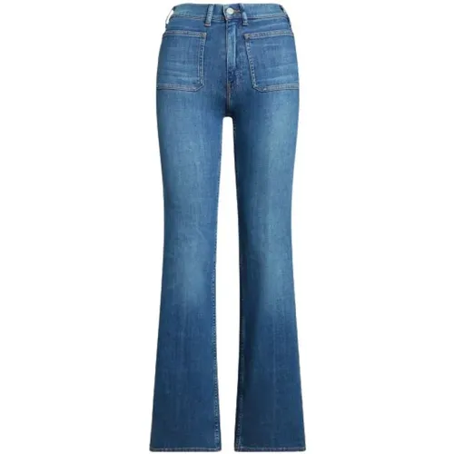Hoch taillierte Flare Bootcut Jeans , Damen, Größe: W32 - Polo Ralph Lauren - Modalova