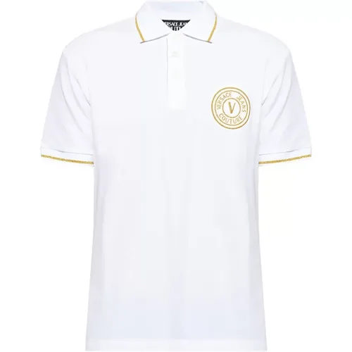 Baumwoll-Poloshirt , Herren, Größe: 2XL - Versace Jeans Couture - Modalova