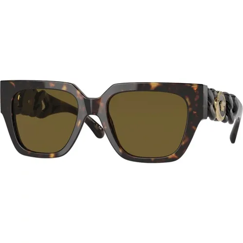 Dark Havana/ Sunglasses , female, Sizes: 53 MM - Versace - Modalova