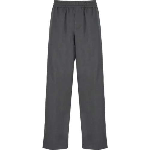 Grey Wool Elastic Waist Pants , male, Sizes: M, L, XL - Golden Goose - Modalova